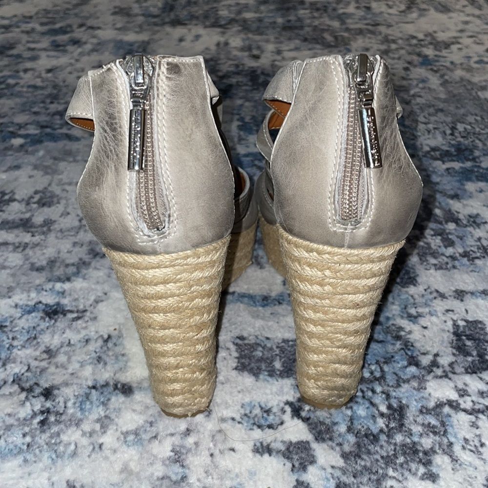 Strappy Grey Calvin Klein Wedges - Picture 4 of 6
